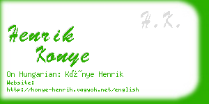 henrik konye business card